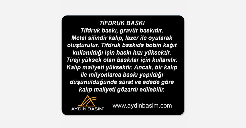 Tifdruk Baskı Nedir